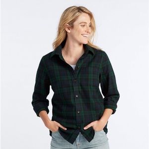 Scotch plaid Flannel, LL Bean size S